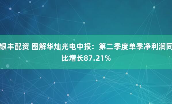 银丰配资 图解华灿光电中报：第二季度单季净利润同比增长87.21%