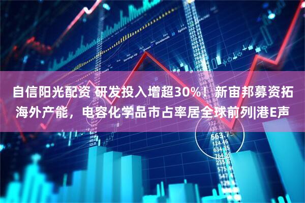 自信阳光配资 研发投入增超30%！新宙邦募资拓海外产能，电容化学品市占率居全球前列|港E声